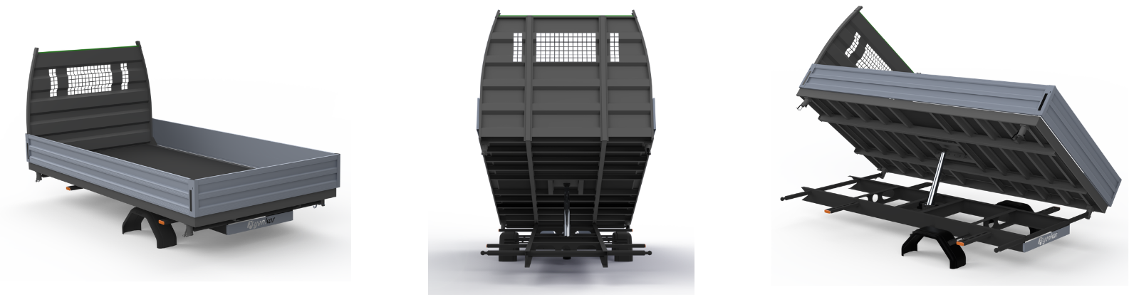 Lowloader Tipper damperli alüminyum kasa
